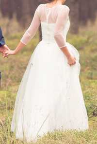 suknia ślubna - tiulowa
