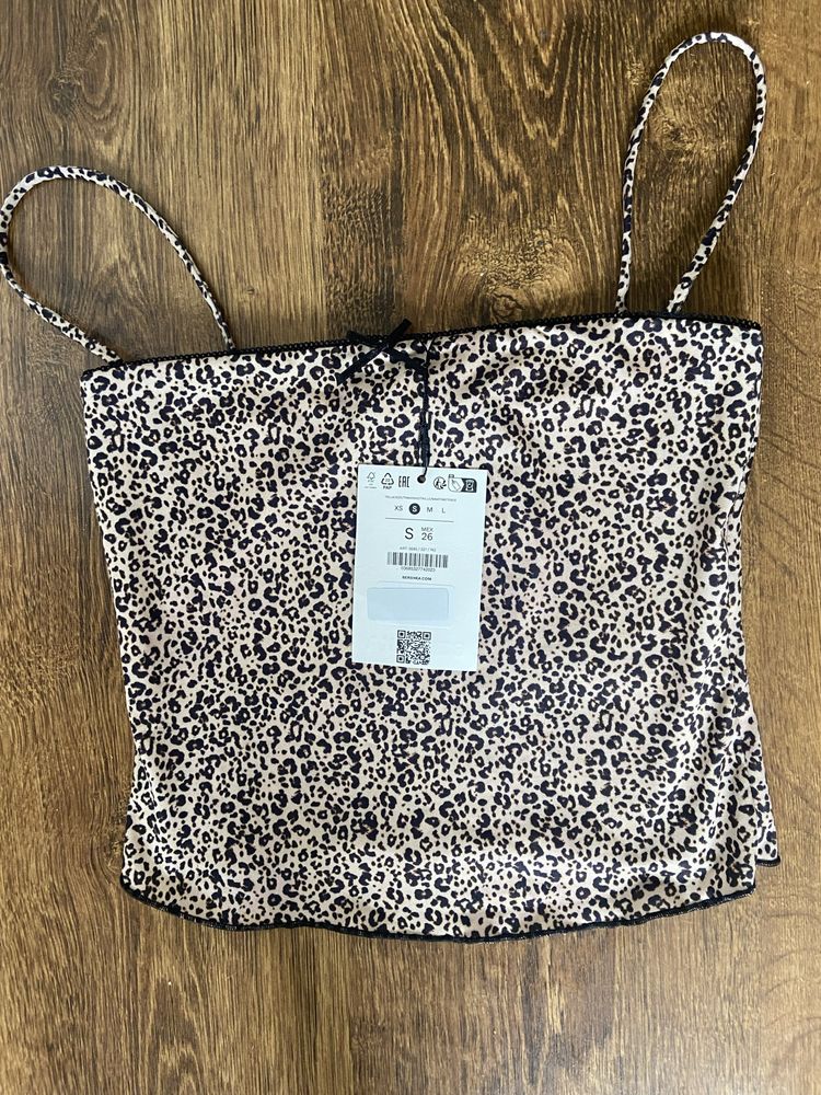 Top w panterkę Bershka S Viral Coquette hit nowy lato