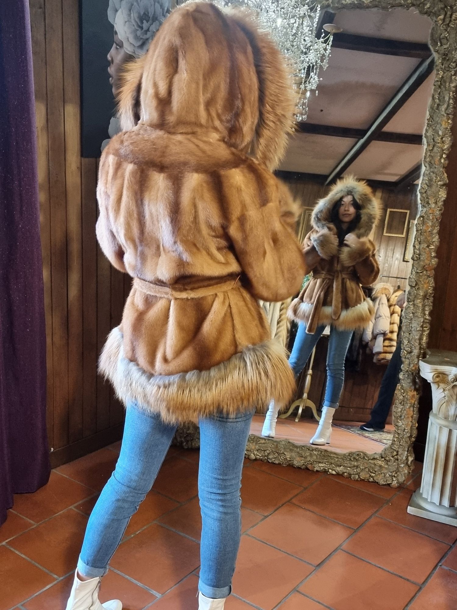 Fabuloso casaco de vison Saldo