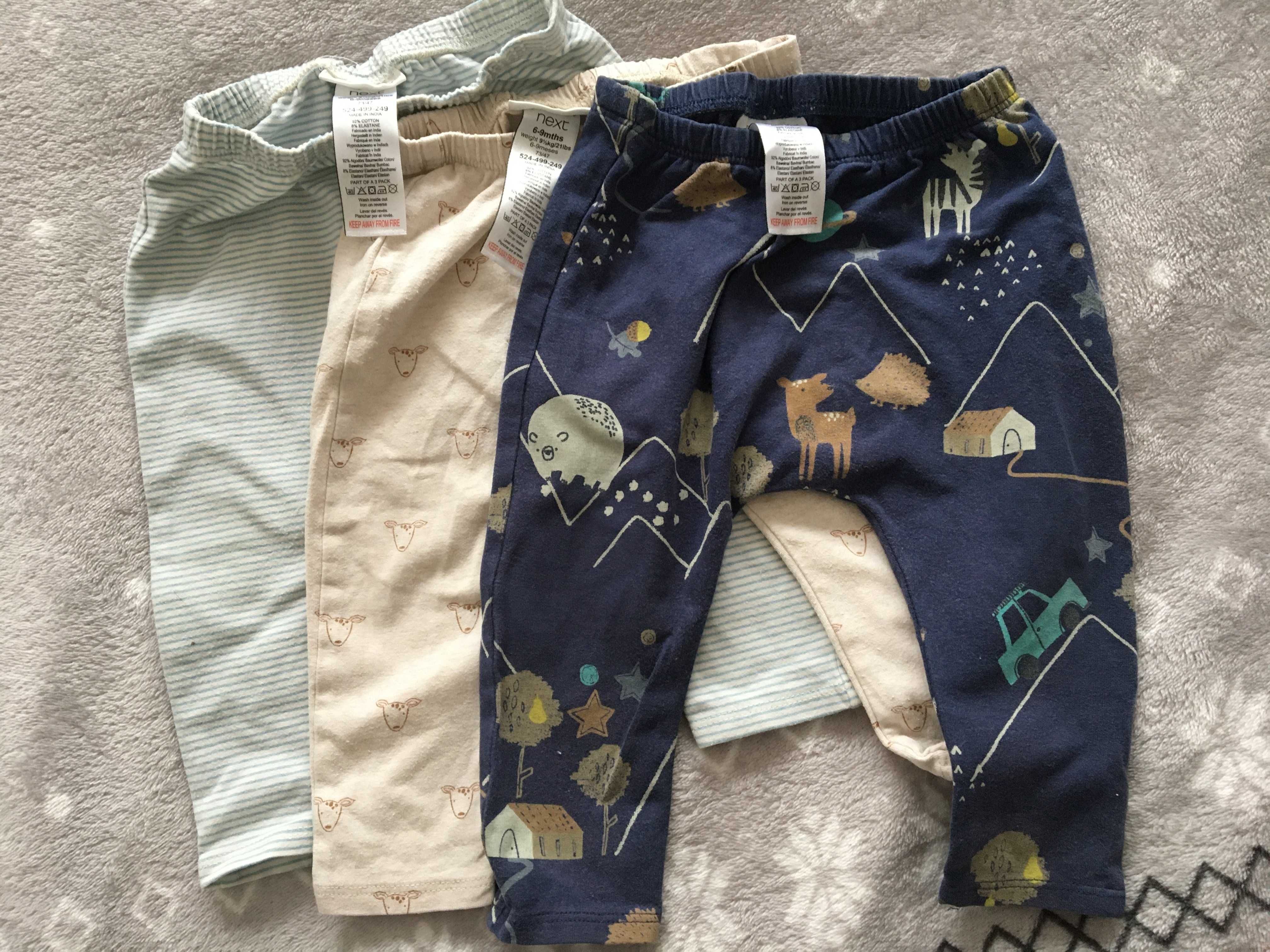 legginsy getry firmy Next rozm 3-6 miesiecy 3 pary set paka