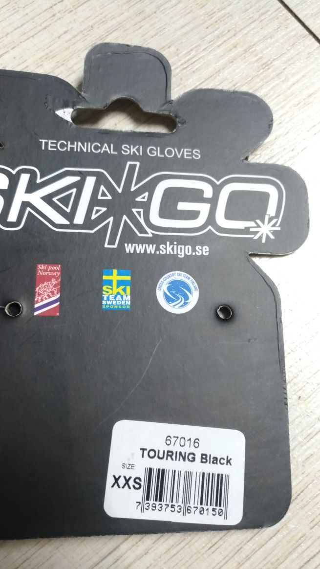 Rękawice narciarskie SKIGO touring black techniczne XXS