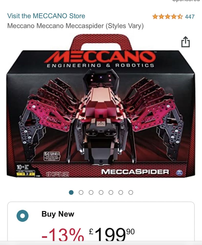 MeccaSpider sterowany robot firmy Meccano konstrukcja dla rodziny