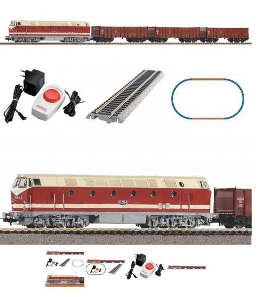 Piko 57138 - Zestaw startowy towarowy z BR 119 i 3 węglarkami H0