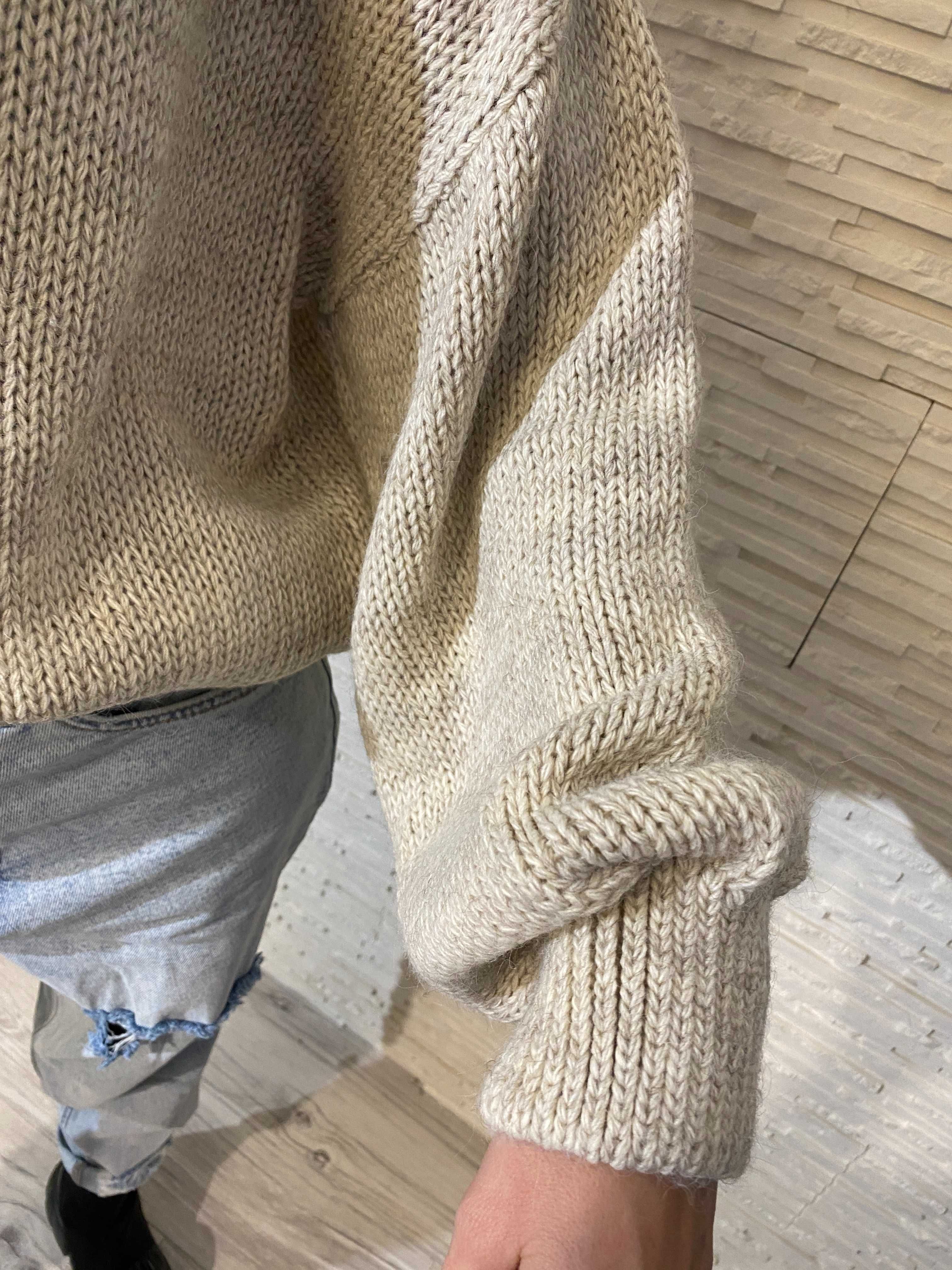 Project runway - lemonada nowy sweter beżowy - golf Uni