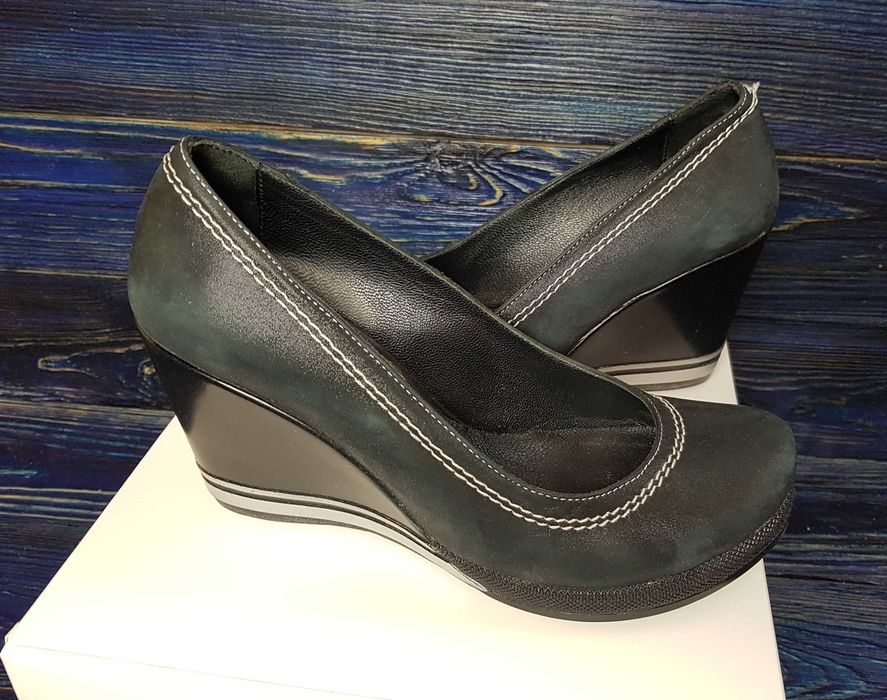 Туфли женские на танкетке платформе 37