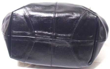 Torebka damska shopperka skórzana firmy Oskar, czarna.