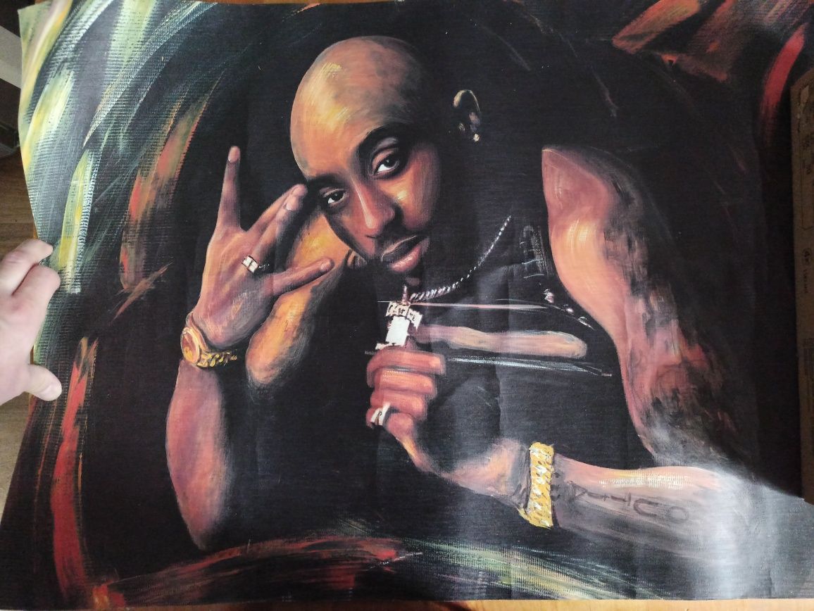 Obraz malowany 2pac. Hip-hop. Rap. Sztuka