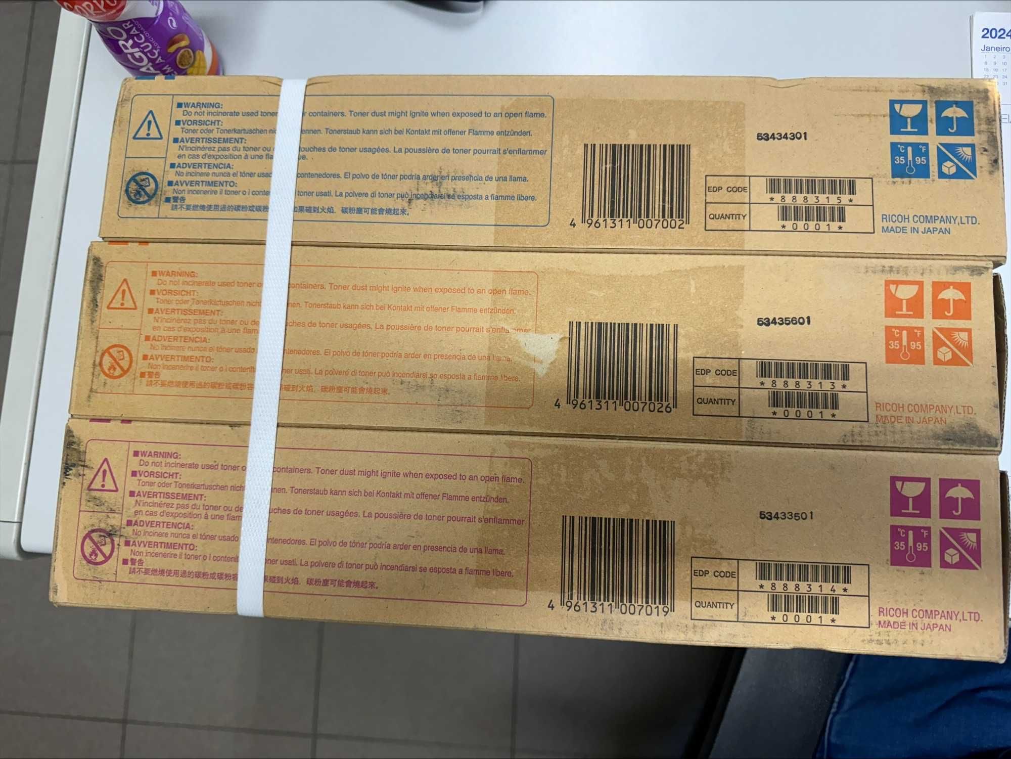 3 Tinteiros Ricoh Originais NOVOS