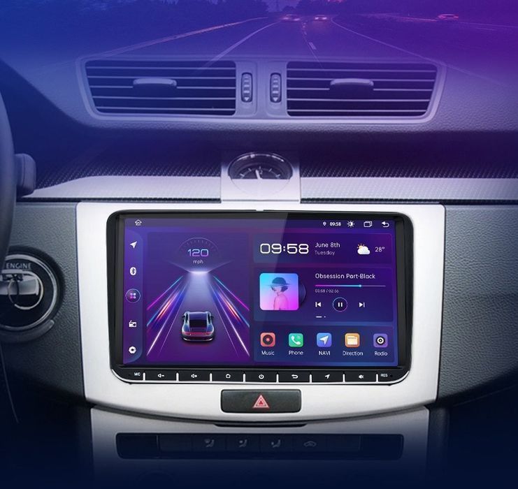 Radio Android CarPlay 2GB+32GB VW Passat B6/B7/CC/Tiguan/Touran