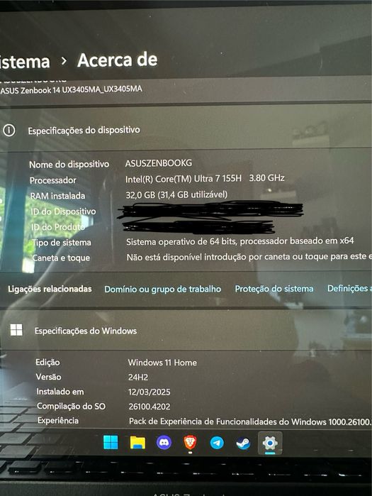 ZenBook 14” OLED i7 155H UX3405MA + Rato Razer
