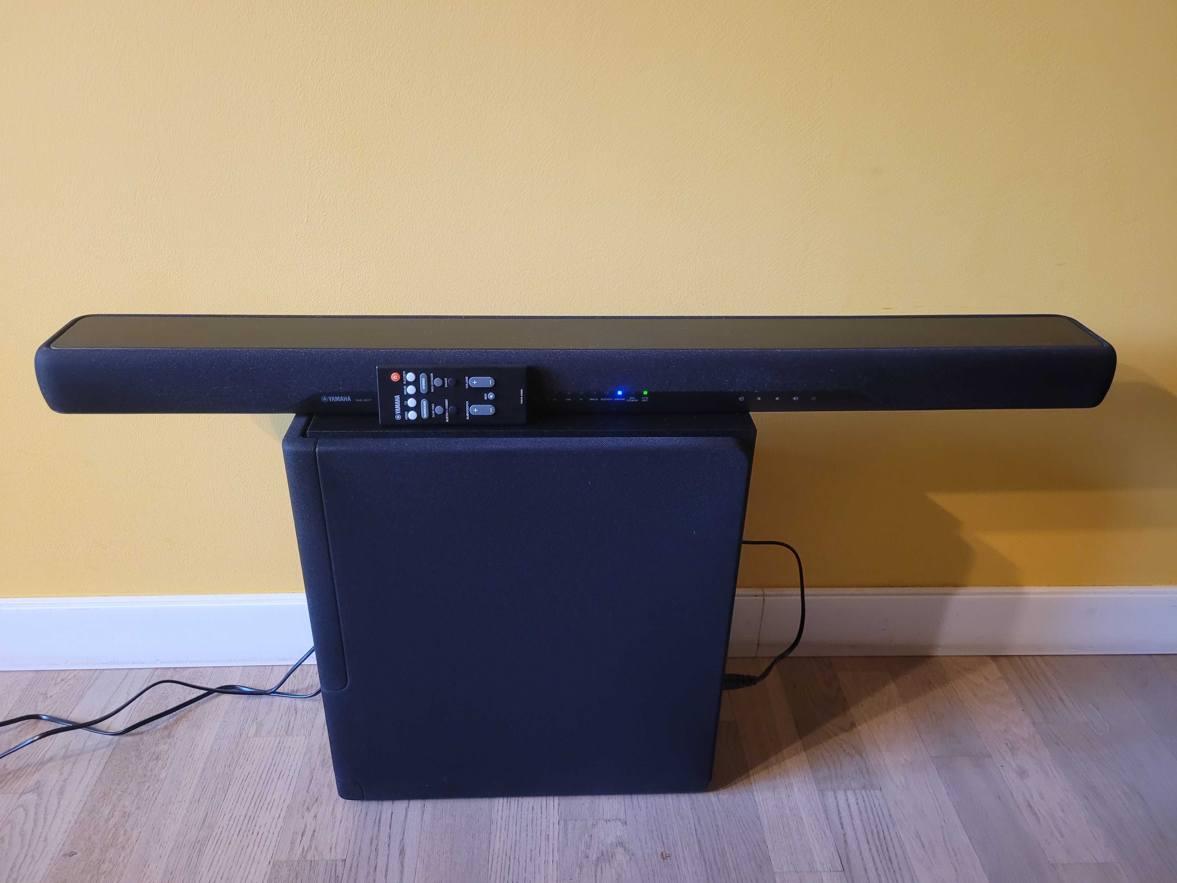 Soundbar + subwoofer: YAMAHA YAS-207 HDMI BT 200W jak nowy