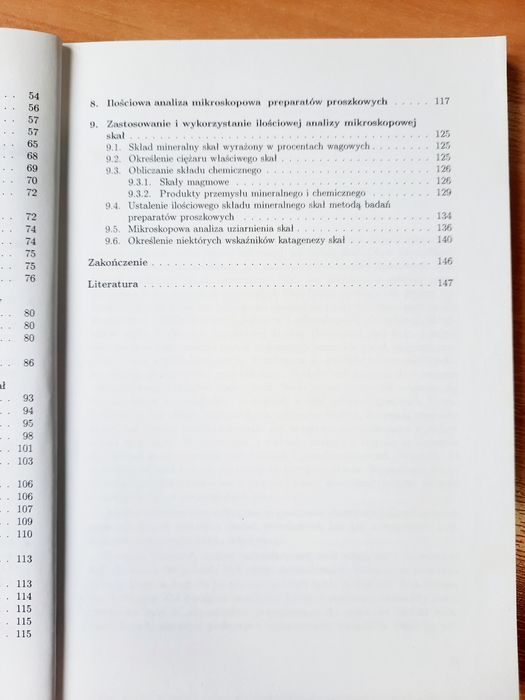 Ilościową analiza mikroskopowa skał Ratajczak Magiera Skowroński 1998