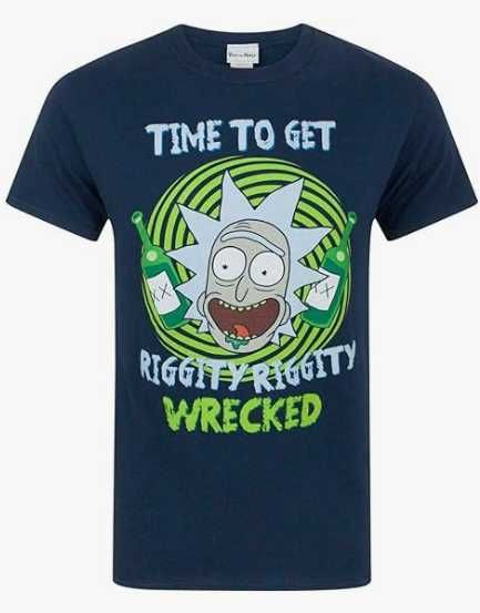 Чоловіча коттонова футболка з принтом Rick and Morty