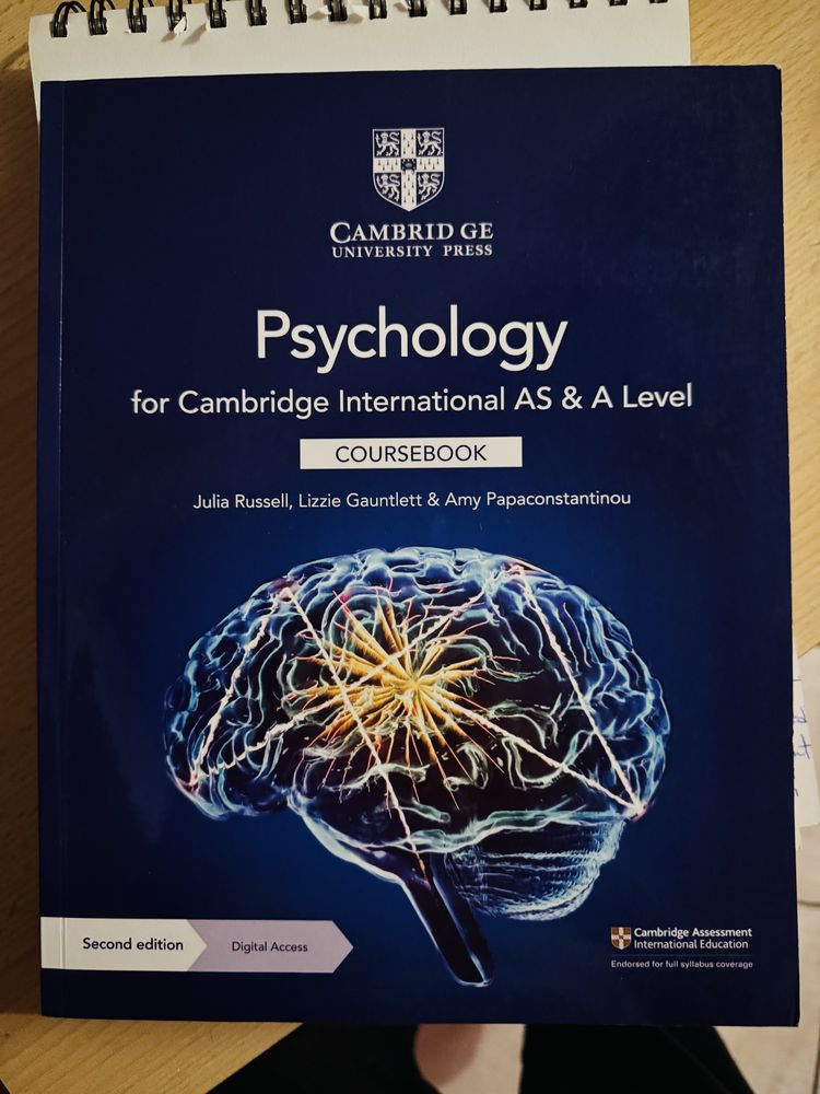Cambridge University press. “PSYCHOLOGY” Book For AS &A level.