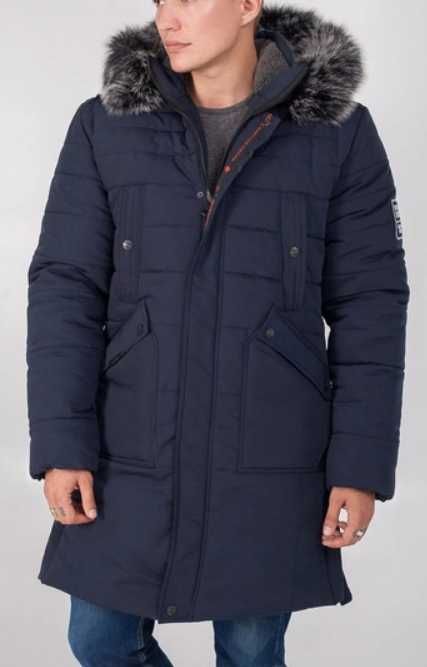 Куртка мужская зимняя длинная, пуховик длинный мужской 48 р