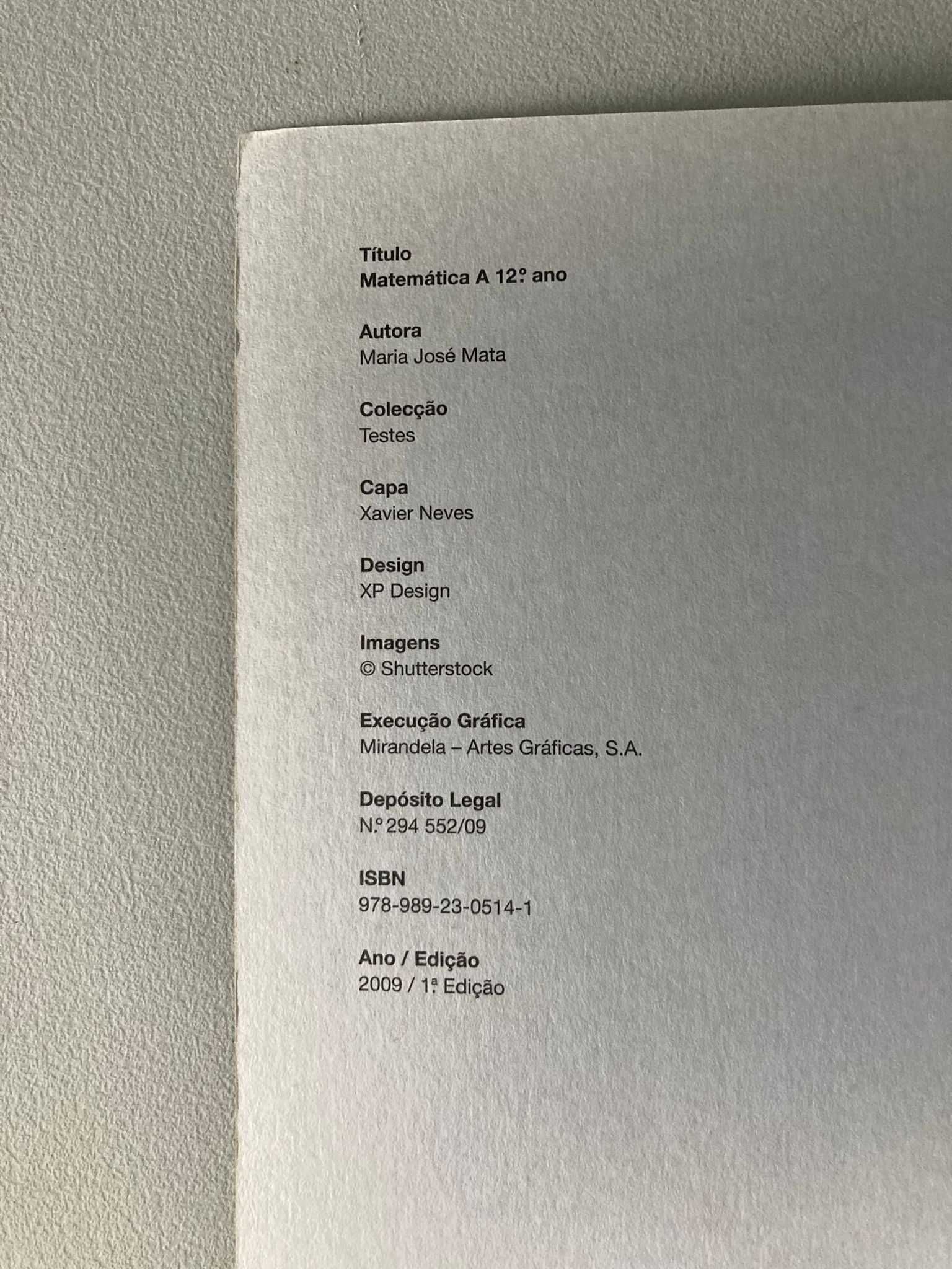 Testes Matemática A (12º ano)