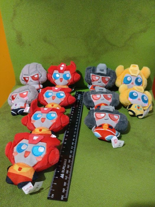 плюші Старскрім1️⃣, Бамблбі2️⃣, Хотрод2️⃣