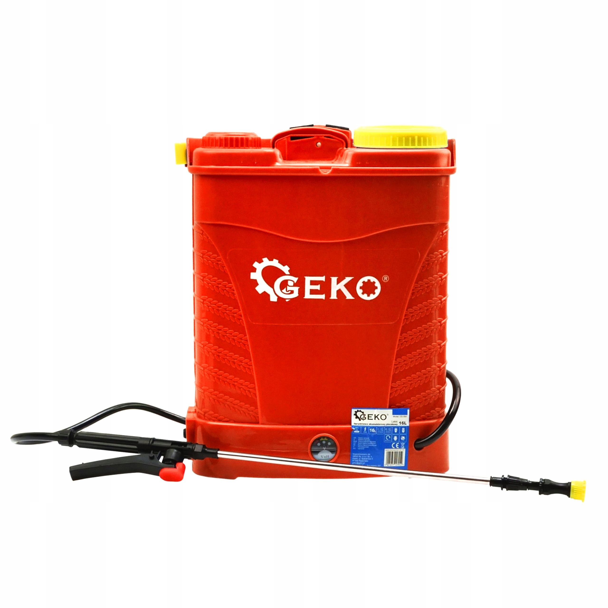 Opryskiwacz Akumulatorowy Plecakowy Geko 12V 16 L + Ładowarka + Aku 8