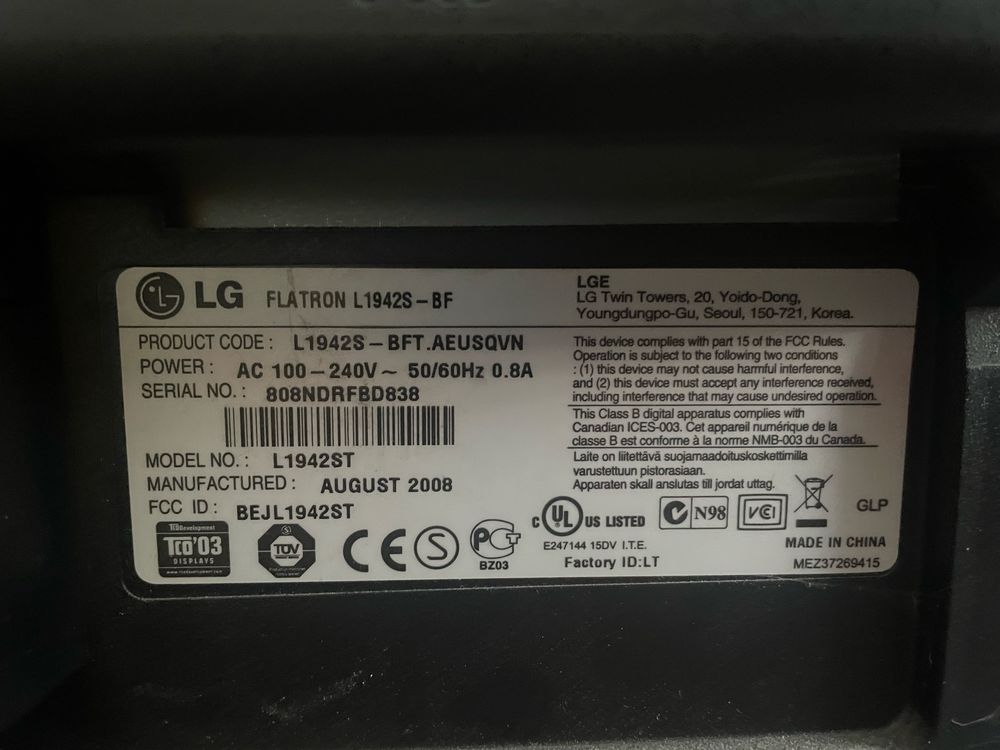 Monitor komputerowy LG flatron