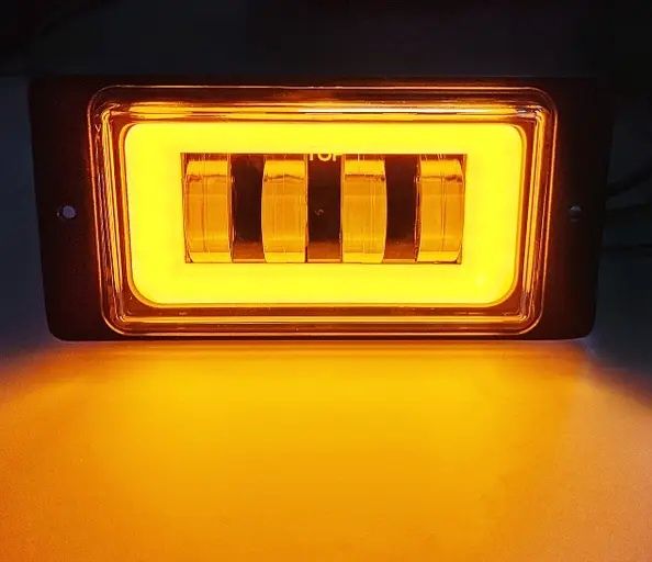Протитуманні фари Led СТГ ПТФ лінза з ДХО Поворот Білий+Жовтий DRL Led