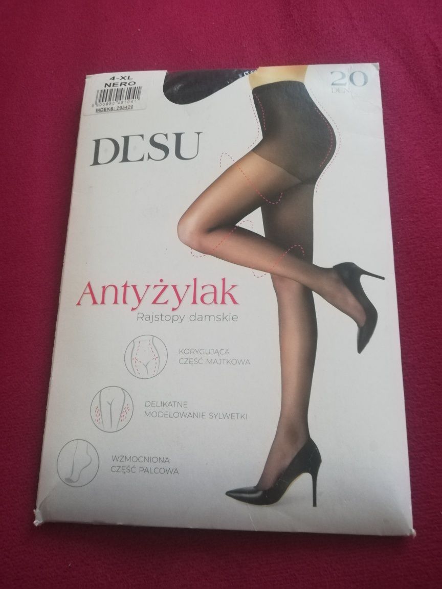 Rajstopy czarne 20 nowe xl