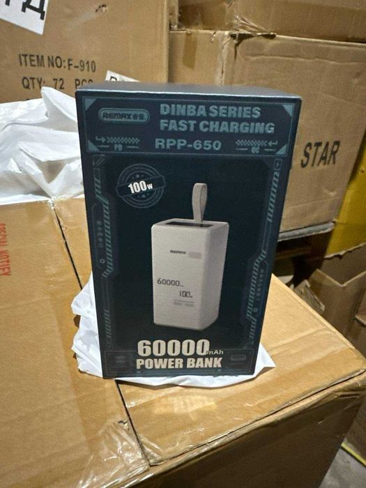 Power Bank 60000mAh 100W PD+QC REMAX RPP-650