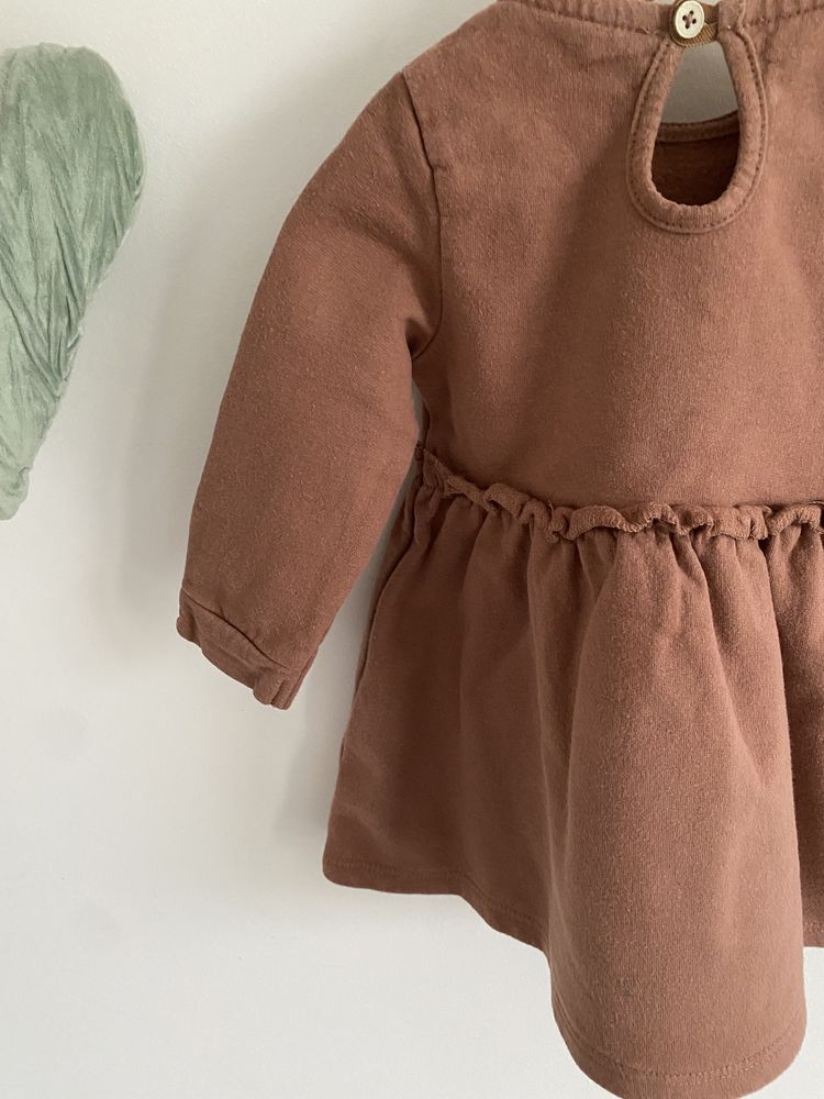 Sukienka lil’ atelier 68 brązowa bawełna jak newbie