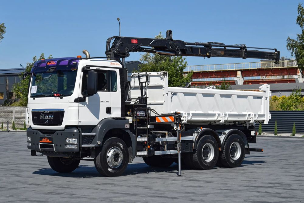 MAN TGS 33.360 / 6x4 / HDS HIAB 122 E-2 HIDUO / STEROWANIE RADIOWE / WYWROTKA / HYDROBURTA / AUTOMAT / KLIMA / TEMPOMAT / KAMERA COFANIA / SPROWADZONY  / Tanie Szybkie Finansowanie Zgoda od Zaraz