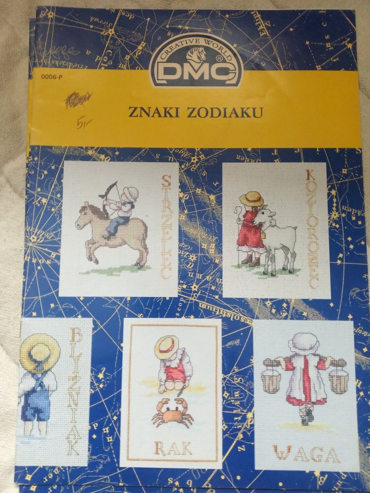 Wzory do haftu krzyżykowego ZNAKI ZODIAKU. - DMC