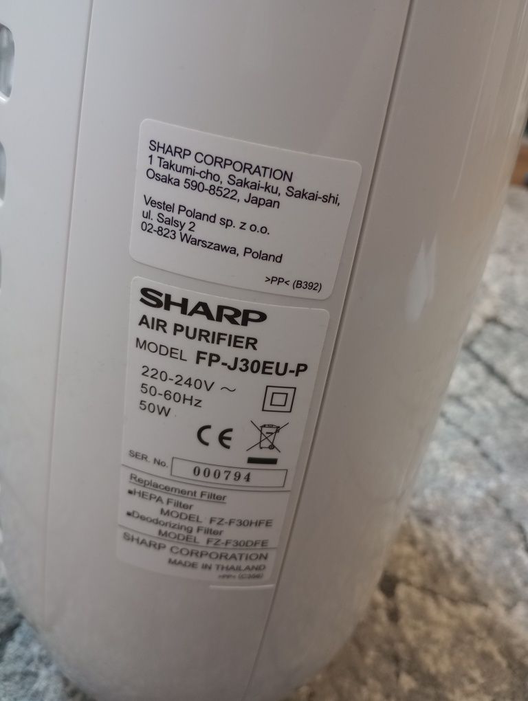 Oczyszczacz powietrza Sharp FP-J30EU-P