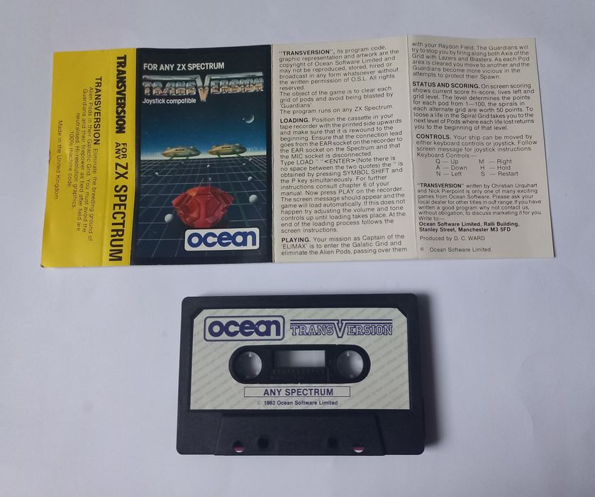 Кассета с игрой Transversion для ZX Spectrum