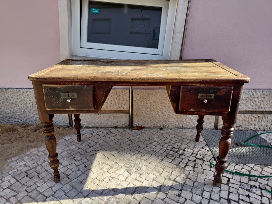 Secretaria grande madeira maciça