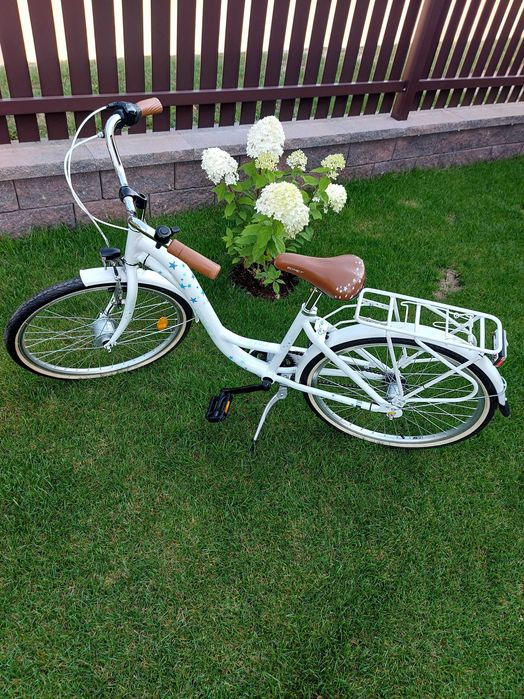 Rower Romet Panda biały dla dziewczynki.