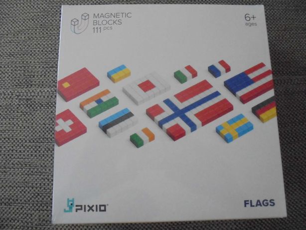Sprzedam klocki magnetyczne PIXIO Flags.Nowe.111 Klocköw