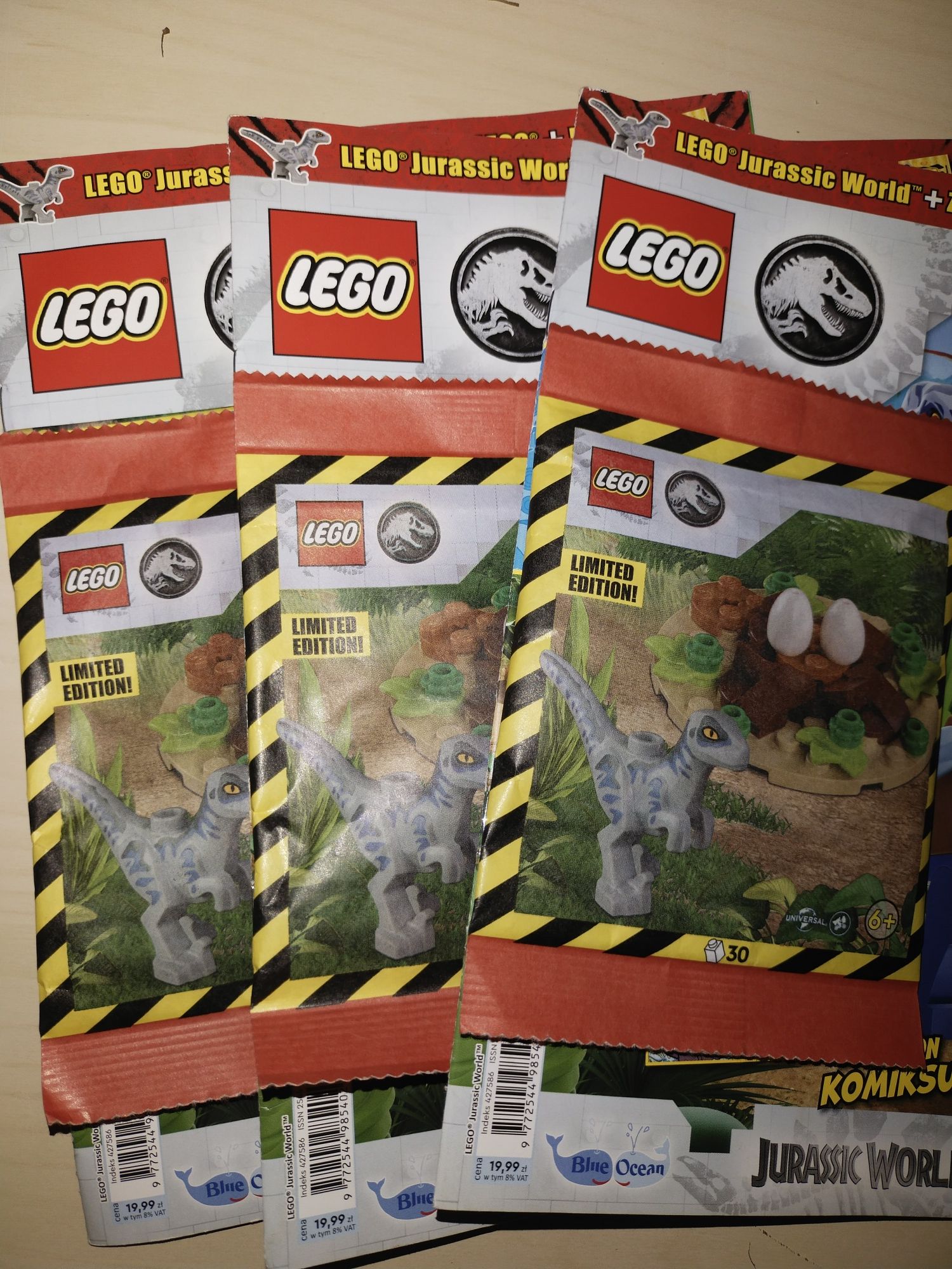 Nowa Gazetka LEGO Jurassic World+zestaw LEGO+karta