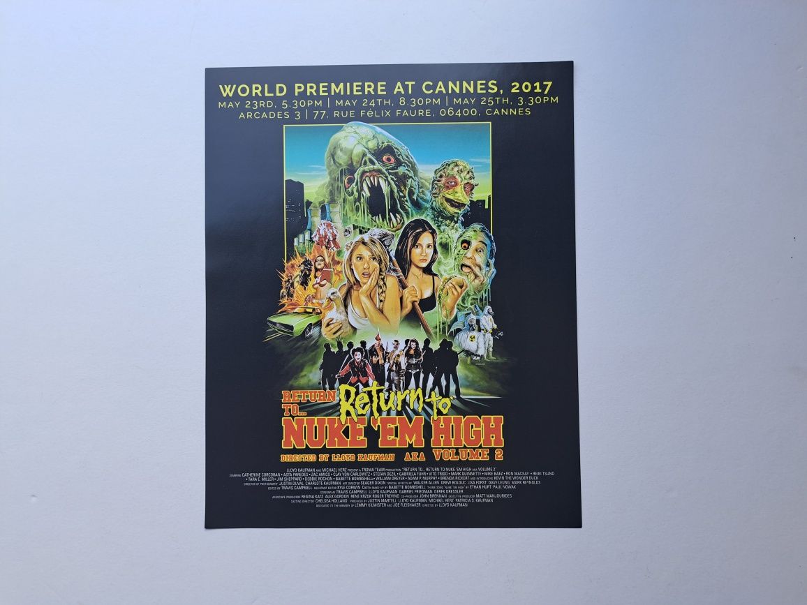 TROMA Return to Nuke 'Em High volume 2 - material promocional Cannes