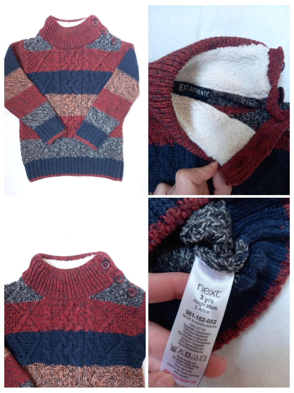 Лот 3 шт светр свитер зимовий новорічний кофта реглан гольф 2-3 роки