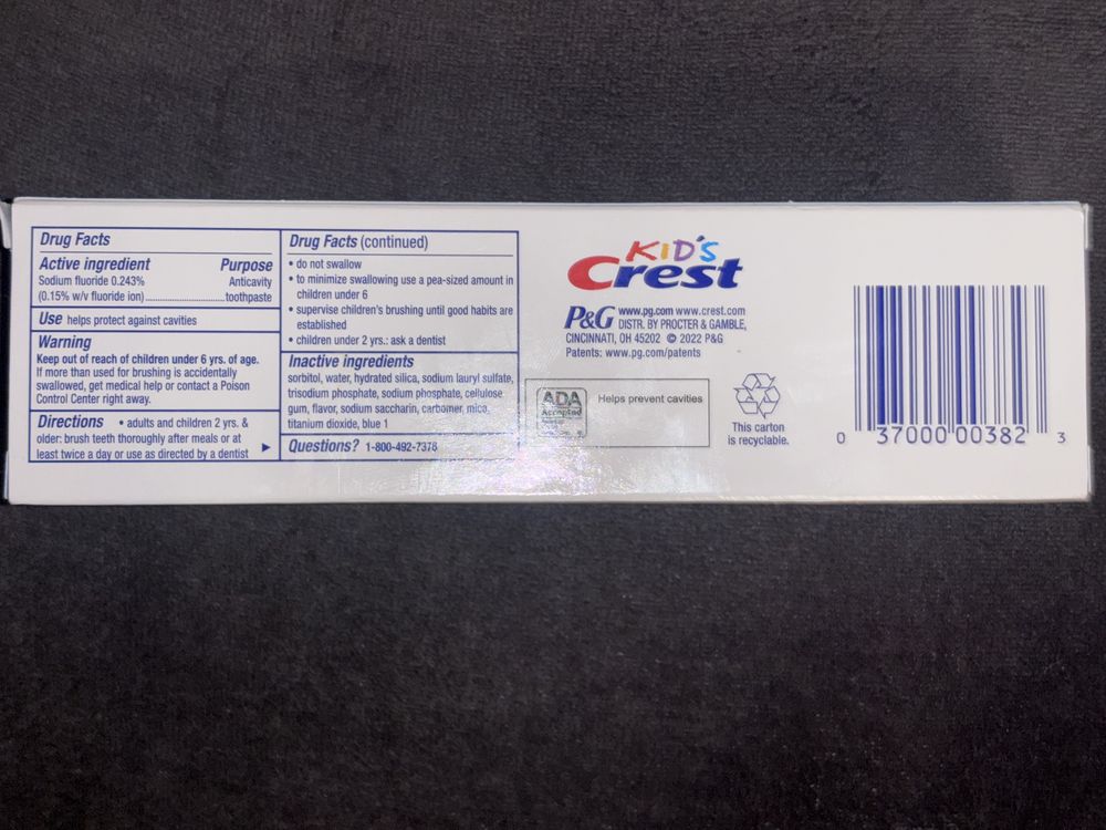 Kid’s Crest Cavity protection pasta do zębów