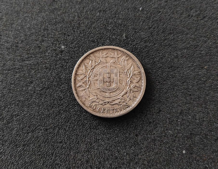 Moeda 20 Centavos 1916 escudos - Muito Bom Estado