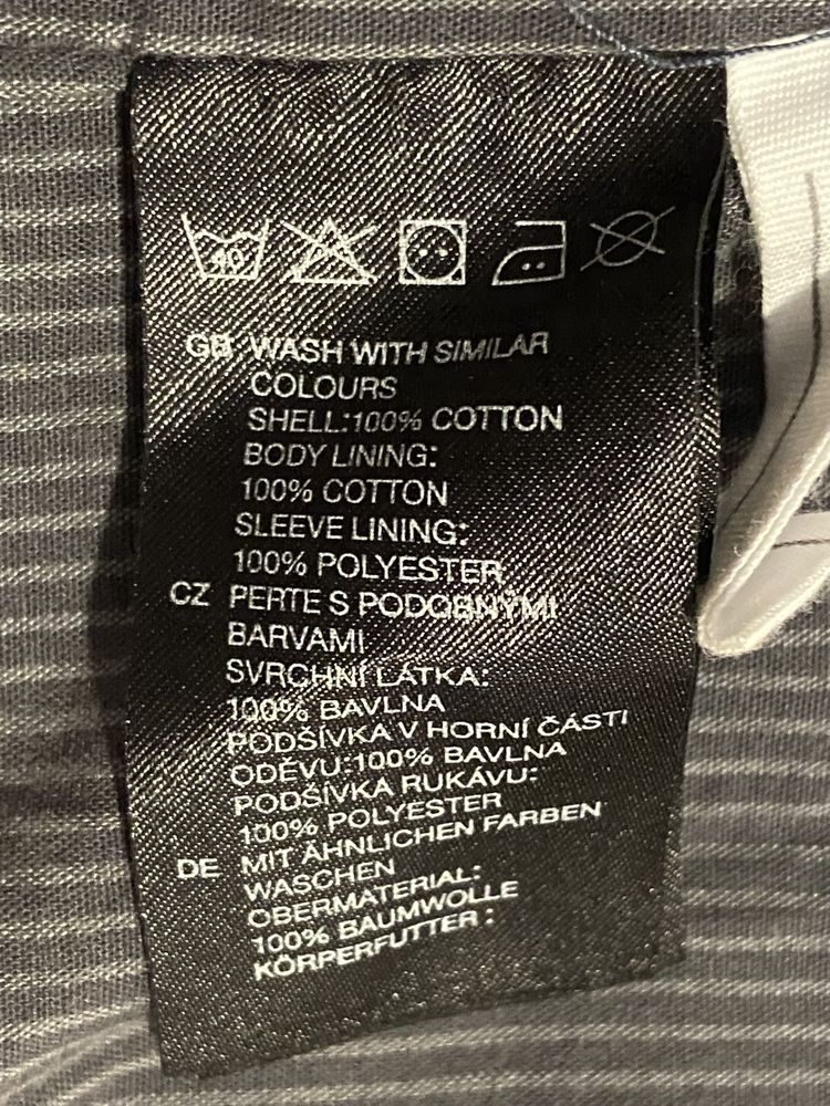 Logg H&M eur 134 cm szara chłopięca marynarka  na podszewce sztruks sz