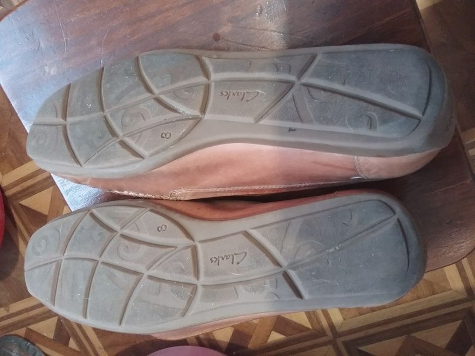 Мокасины, туфли, слипоны "Clarks", р.41, натур кожа