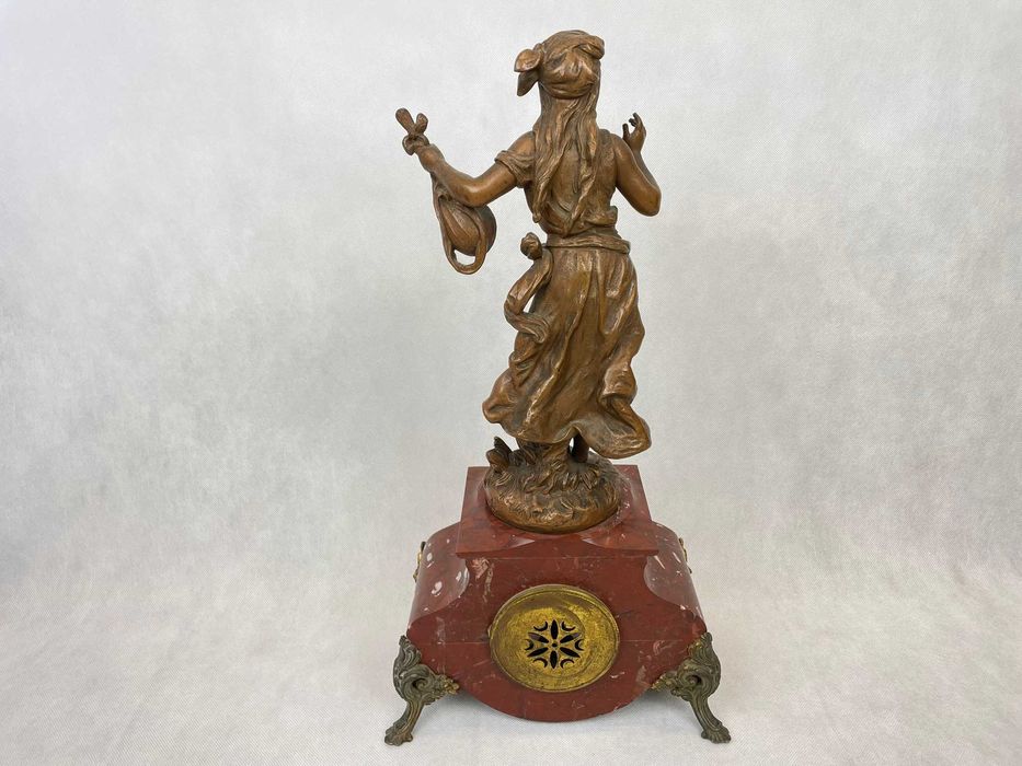 Zegar kominkowy (marmur, brąz)