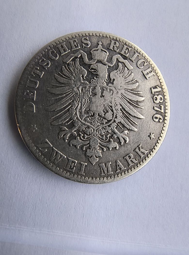 2 marki 1876 C Wilhelm srebro