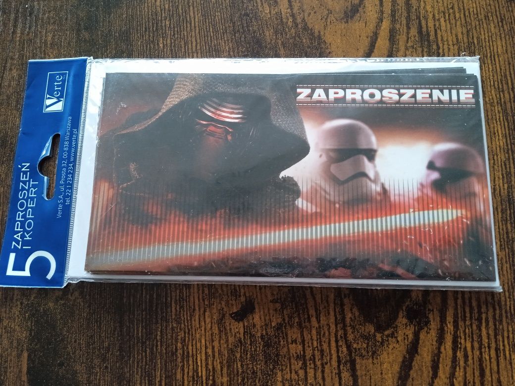 Zaproszenia urodzinowe,imprezowe Star Wars