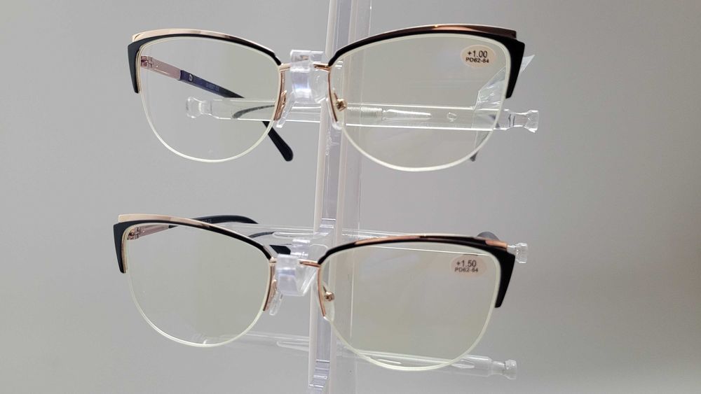 очки для зрения в металлической оправе (полуоправе)blueblocker