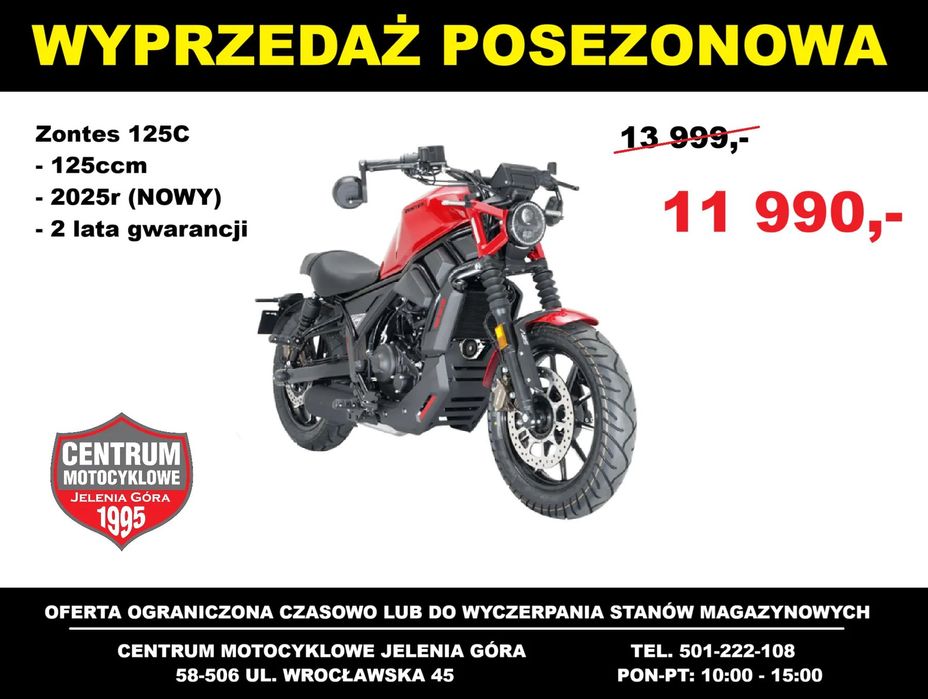 Zontes 125C Posezonowa WYPRZEDAŻ!