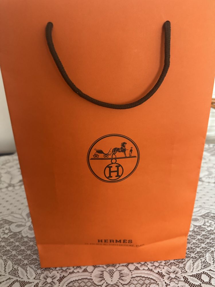 Hermes orange torba zakupowa, prezentowa duza 43x28x10 cm