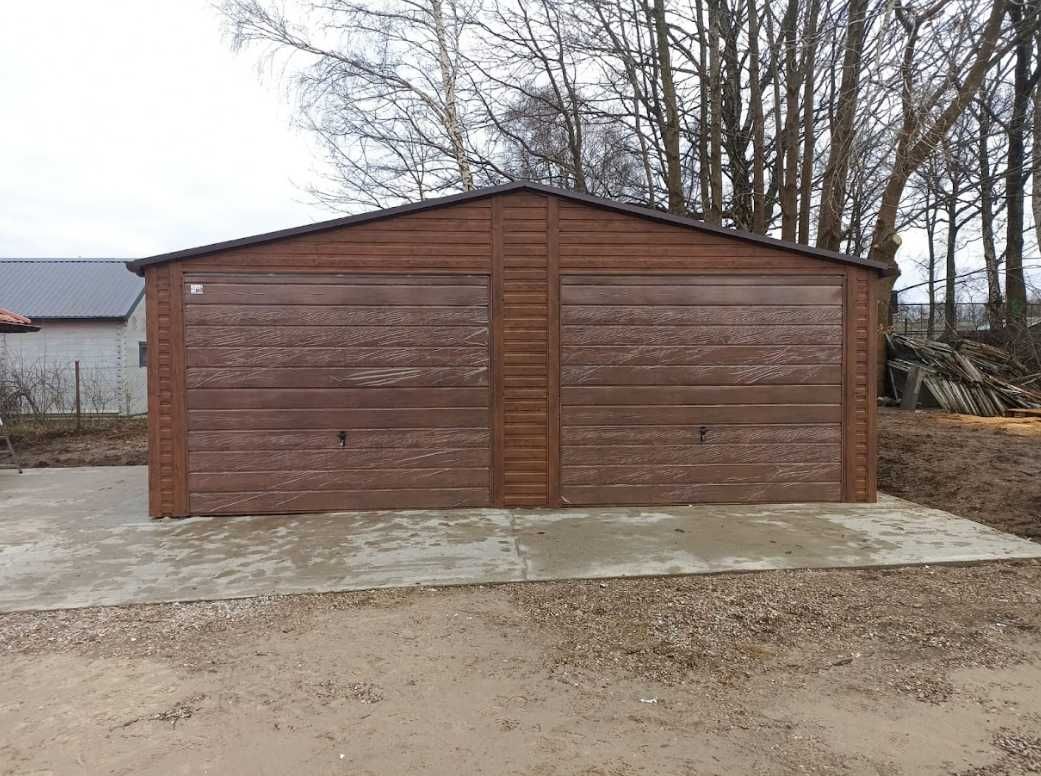 Garaż blaszany 7x5, drewnopodobne garaże, magazyny blaszane