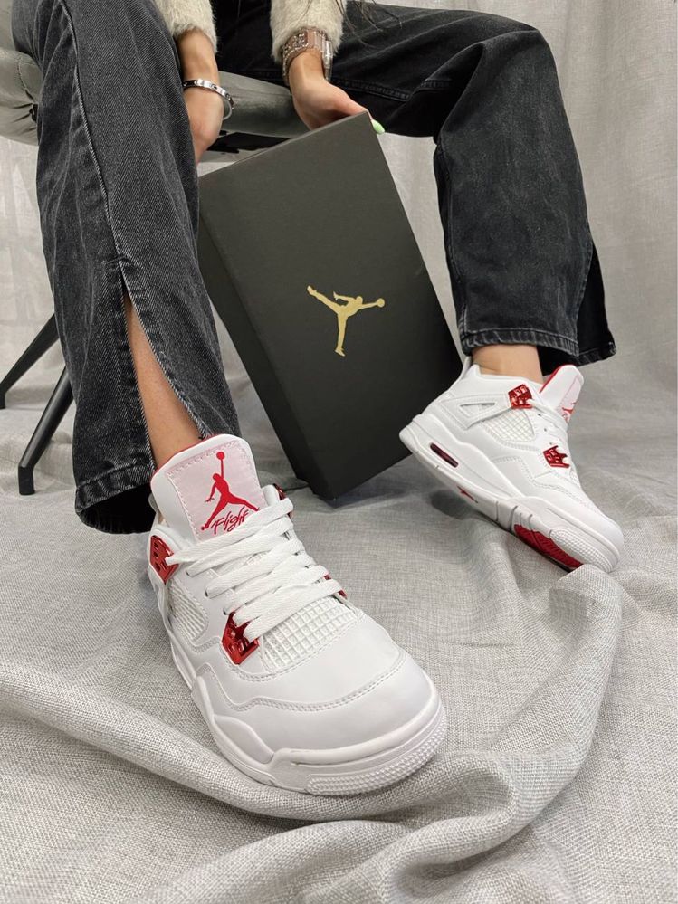 Buty Nike air Jordan 4 Retro Metallic Red 40-45 meskie trampki nowe