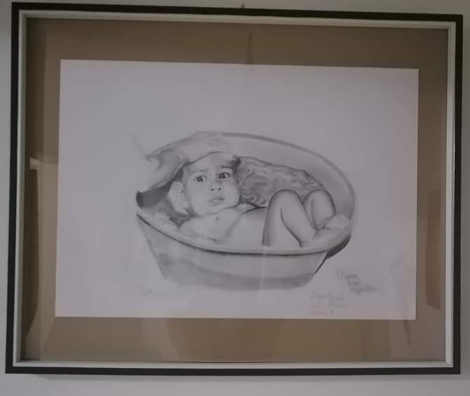 Ofereça originalidade com um retrato a carvão